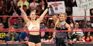 Natalya gratuliert Ronda Rousey / (c) 2018 WWE. All Rights Reserved.