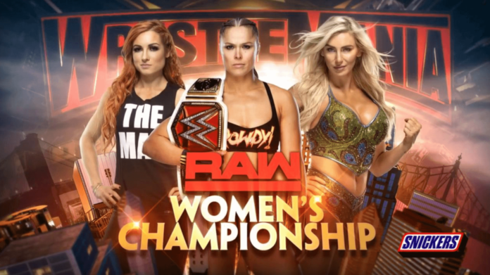 Ronda Rousey vs. Charlotte Flair vs. Becky Lynch - WWE WrestleMania 35 - (c) 2019 WWE. All Rights Reserved.