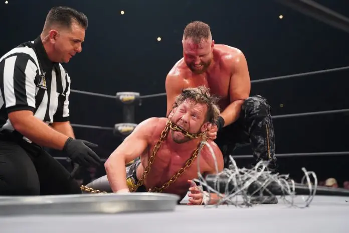Kenny Omega vs. Jon Moxley - (c) 2019 All Elite Wrestling.