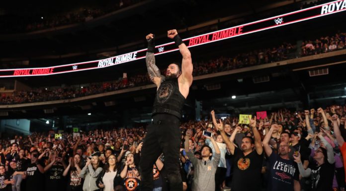Roman Reigns beim WWE Royal Rumble - (c) 2020 WWE. All Rights Reserved.