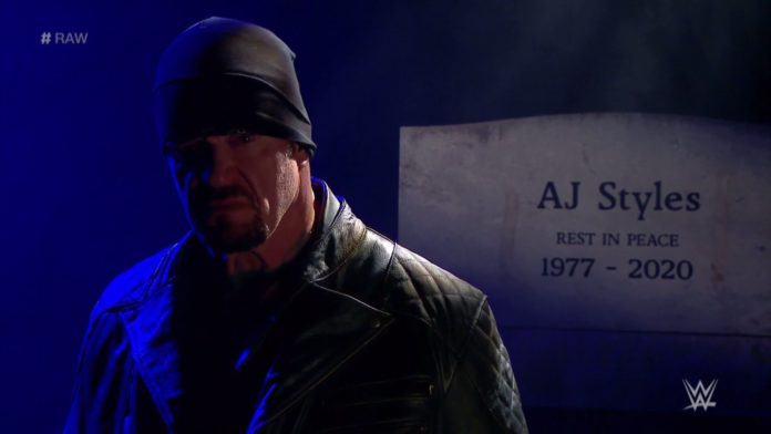 Undertaker will AJ Styles bestatten - (c) 2020 WWE. All Rights Reserved.