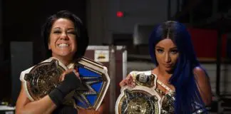 WWE SmackDown Women's Champions Bayley & Sasha Banks - (c) 2020 WWE. All Rights Reserved.