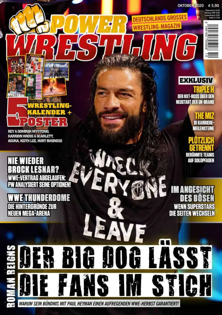 Power-Wrestling Oktober 2020 - Cover: WWE-Star Roman Reigns