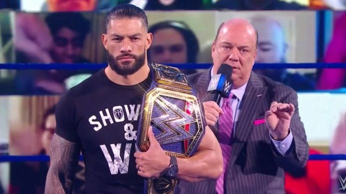 Paul Heyman mit Roman Reigns bei WWE SmackDown - (c) 2020 WWE. All Rights Reserved.