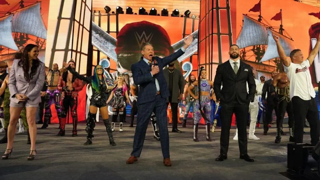Vince McMahon begrüßt das WWE-Universum zu WrestleMania 37 - (c) WWE. All Rights Reserved.