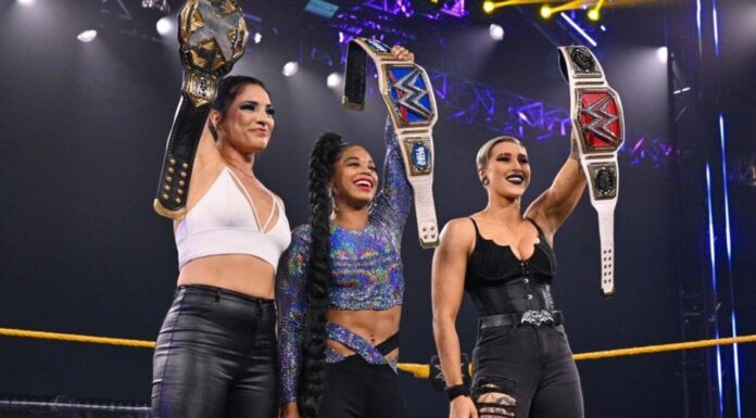 Raquel Gonzalez, Bianca Belair, Rhea Ripley - WWE NXT - 13. April 2021