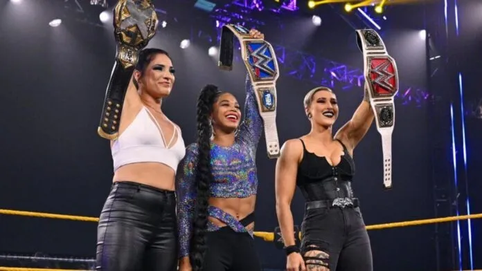 Raquel Gonzalez, Bianca Belair, Rhea Ripley - WWE NXT - 13. April 2021