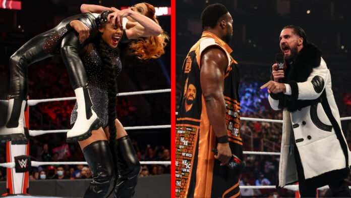 Bianca ist noch nicht fertig mit Becky / Monday Night Rollins ist zurück / Fotos: (c) 2021 WWE. All Rights Reserved.