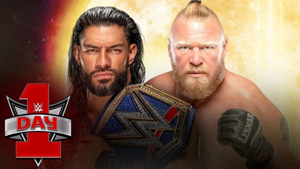 Brock Lesnar fordert Roman Reigns bei WWE "Day 1" / Grafik: (c) 2022 WWE. All Rights Reserved.