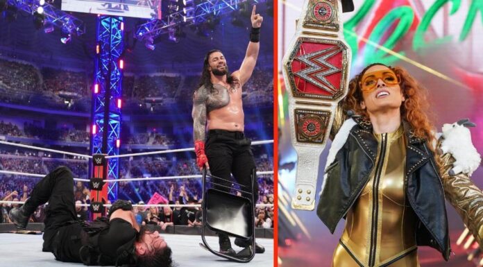 Roman Reigns und Becky Lynch haben den Royal Rumble mit ihren Gürteln verlassen / Bilder: (c) 2022 WWE. All Rights Reserved.