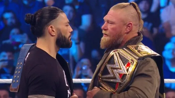 Gipfeltreffen der Champions bei WWE SmackDown vom 7.1.22 / Screenshot: (c) 2022 WWE. All Rights Reserved.