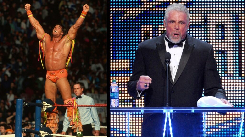 Ultimate Warrior bei WrestleMania VI sowie 2014 bei der Aufnahme in die Hall of Fame / Fotos: Bill Otten, (c) WWE. All Rights Reserved.