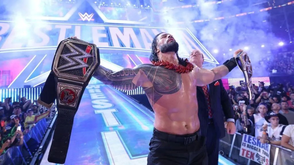 Roman Reigns ist alleiniger Champion / WrestleMania 38 / (c) 2022 WWE. All Rights Reserved.