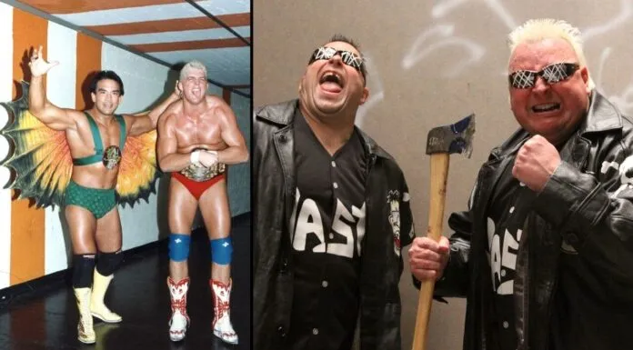 WWE/WCW-Superstars, die 1993 kamen: Ricky Streamboat, Dustin Rhodes, Nasty Boys (v.l.n.r.) / Bilder: Wolfgang Stach, Bill Otten