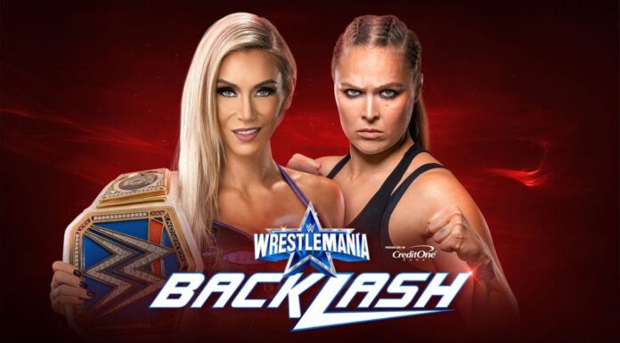 SmackDown Women's Champion Charlotte Flair vs. "Rowdy" Ronda Rousey in einem "I Quit"-Match - WrestleMania Backlash 2022 - Grafik: (c) WWE. All Rights Reserved.