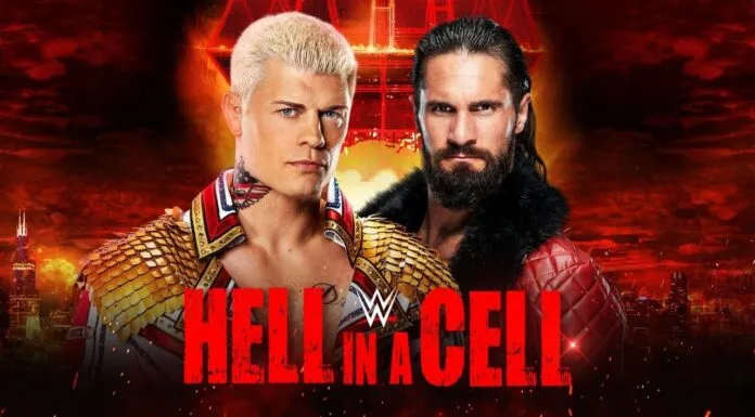 Cody Rhodes trifft auf Seth Rollins bei "Hell in a Cell 2022" - (c) WWE. All Rights Reserved.