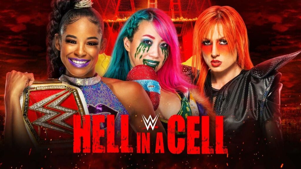 WWE Hell in a Cell 2022 - Raw Women's Champion Bianca Belair vs. Becky Lynch vs. Asuka