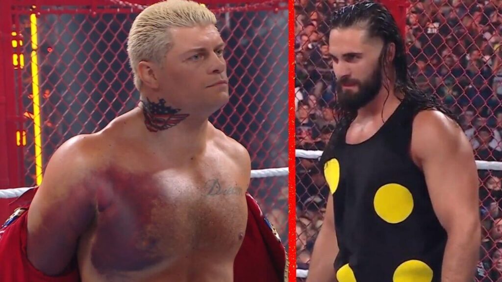 Cody Rhodes schockt Seth Rollins und die Fans mit seinem Muskelriss - WWE Hell in a Cell 2022