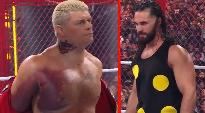 Cody Rhodes schockt Seth Rollins und die Fans mit seinem Muskelriss - WWE Hell in a Cell 2022