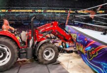Hier wird ein landwirtschaftliches Nutzfahrzeug von Brock Lesnar zweckentfremdet - WWE SummerSlam 2022