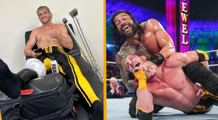 Logan Paul ging nicht ohne Blessuren aus dem Main Event von WWE Crown Jewel