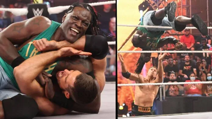 Dieser Dive beim NXT-Gastauftritt ist R-Truth zum Verhängnis geworden / Foto: (c) WWE. All Rights Reserved.