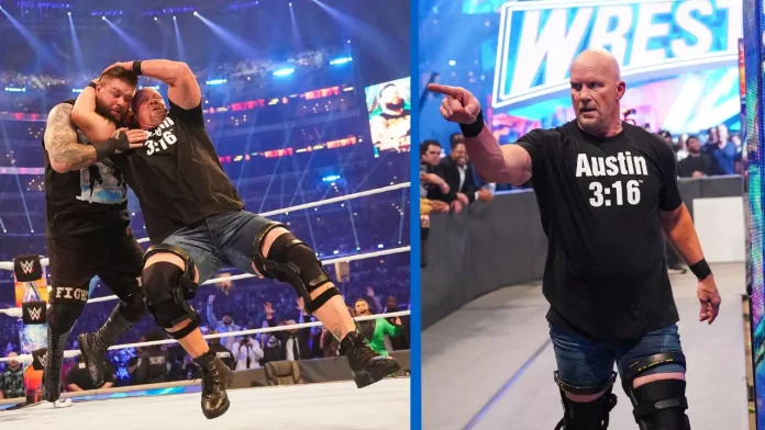 Stone Cold Steve Austins Comeback bei WrestleMania 38 verlief perfekt / Fotos: (c) 2022 WWE. All Rights Reserved.