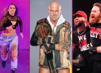 Tegan Nox, Eric Young, Sami Zayn in den WWE-News (v.l.n.r.) / Bilder: (c) WWE, IMPACT Young)