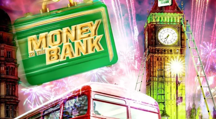 Am 1. Juli hängt der Money-in-the-Bank-Koffer über London! / Grafik: (c) WWE