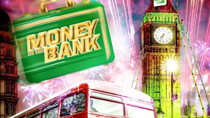 Am 1. Juli hängt der Money-in-the-Bank-Koffer über London! / Grafik: (c) WWE