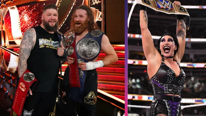 Die neuen Champions am WrestleMania Samstag / Fotos: (c) WWE