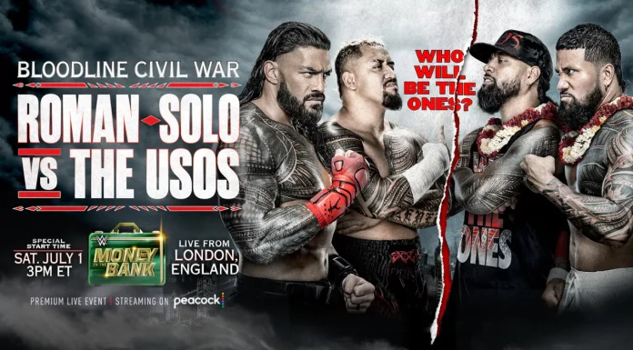 Eine Hauptattraktion bei WWE "Money in the Bank": Der "Bloodline Civil War" / Grafik: (c) 2023 WWE