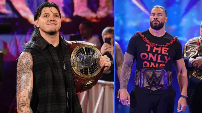 Für Dominik Mysterio und Roman Reigns schalten die Fans ein. / Fotos: (c) 2023 WWE