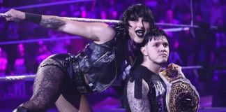Am 22. August ist der NXT-Auftritt von Rhea Ripley und "Dirty" Dom unerwünscht geendet / (c) 2023 WWE