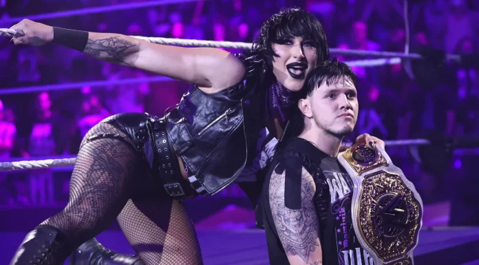 Am 22. August ist der NXT-Auftritt von Rhea Ripley und "Dirty" Dom unerwünscht geendet / (c) 2023 WWE
