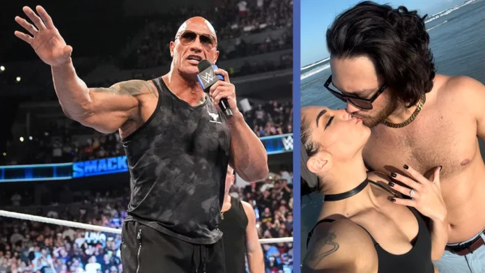 The Rock war überwältigt (Foto: (c) 2023 WWE) / Tatum und Javier wollen heiraten (Foto: x.com/TatumPaxley)