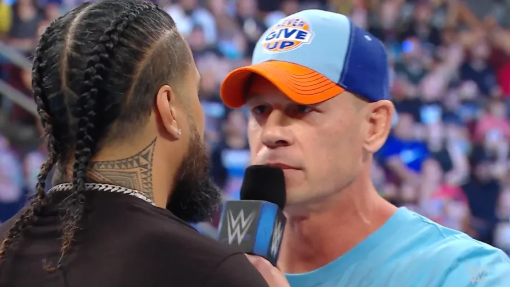 John Cena trifft Jimmy Uso bei WWE SmackDown am 1. September 2023