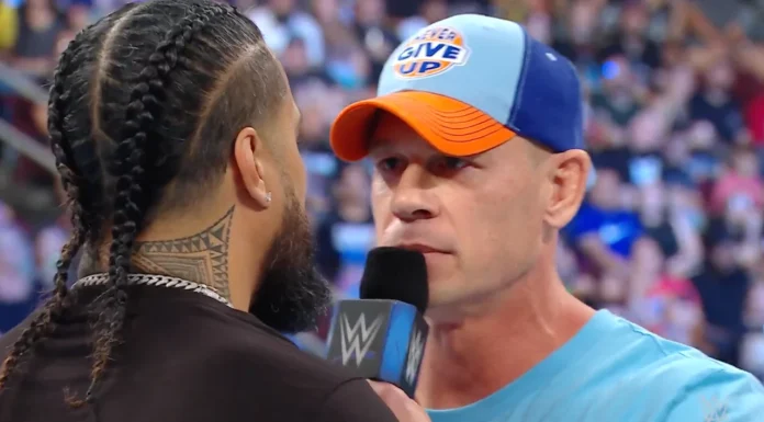 John Cena trifft Jimmy Uso bei WWE SmackDown am 1. September 2023