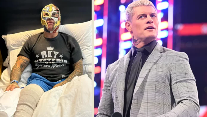Bei Rey Mysterio wurde das Knie gerichtet / Cody Rhodes hat viele Shirts verkauft / Bilder: (c) 2023 WWE, Instagram.com/619iamlucha