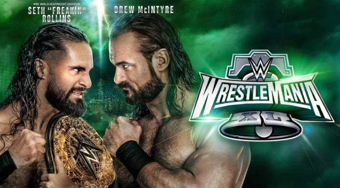 Drew McIntyre fordert World-Heavyweight-Champion Seth Rollins am WrestleMania XL Sunday / (c) 2024 WWE